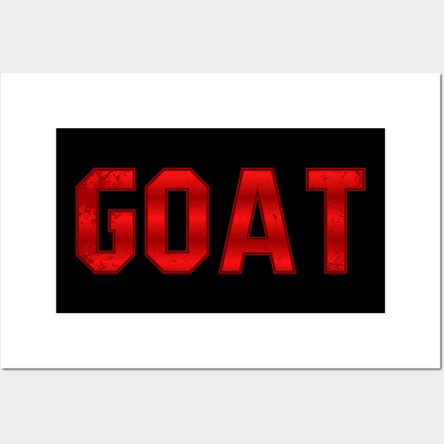 GOAT | Red V | Grunge Wall Art by Aloenalone